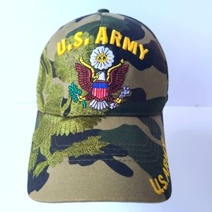 US Army Eagle Hat Embroidered Green Adjustable unisex